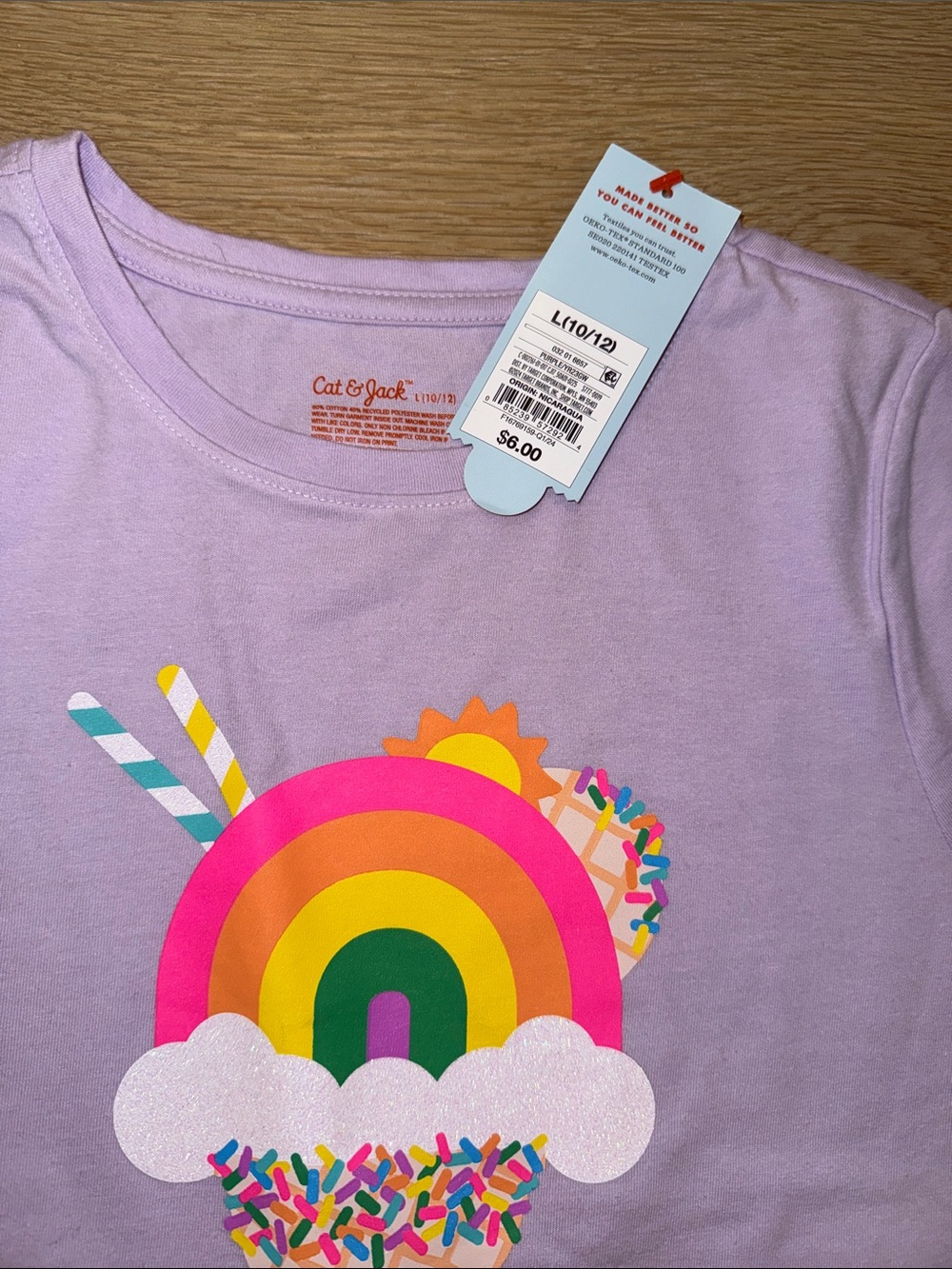 NWT Cat & Jack Bundle of 3 Girls Short-Sleeve Tees -one with sequins. Size 10 - Picture 5 of 14
